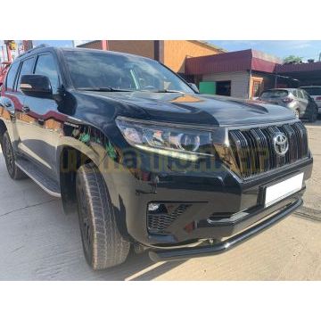 Защита переднего бампера с покрытием «раптор» d60 Папа Тюнинг для Toyota Land Cruiser Prado 150 2017-