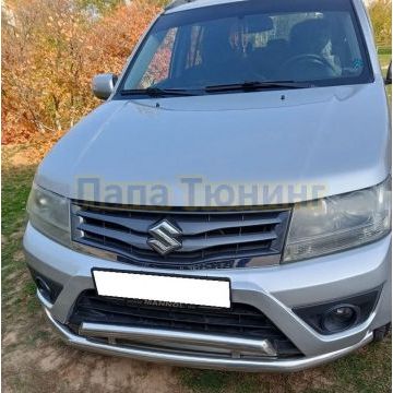 Защита переднего бампера двойная d60/60 Папа Тюнинг для Suzuki Grand Vitara 2013-2015 Защита переднего бампера двойная d60/60 Папа Тюнинг для Suzuki Grand Vitara 2013-2015
