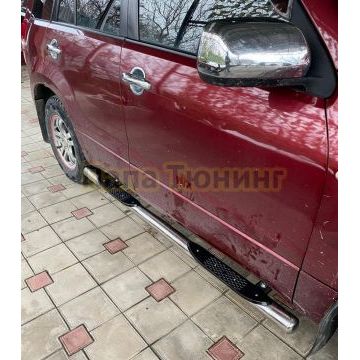 Пороги с проступью Папа Тюнинг d76 для Suzuki Grand Vitara 2005-2011
