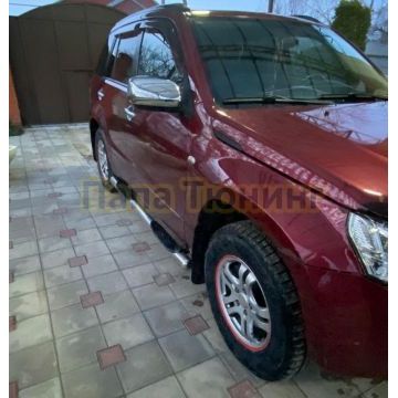 Пороги с проступью Папа Тюнинг d76 для Suzuki Grand Vitara 2005-2011