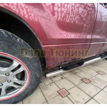 Пороги с проступью Папа Тюнинг d76 для Suzuki Grand Vitara 2005-2011