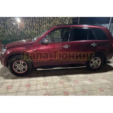 Пороги с проступью Папа Тюнинг d76 для Suzuki Grand Vitara 2005-2011