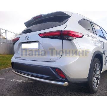 Защита заднего бампера d60 Папа Тюнинг для Toyota Highlander 2021-