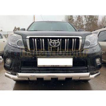 Защита переднего бампера (G) d76 Папа Тюнинг для Toyota Land Cruiser Prado 150 2010-2014