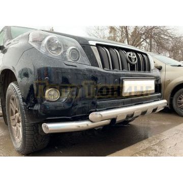 Защита переднего бампера (G) d76 Папа Тюнинг для Toyota Land Cruiser Prado 150 2010-2014