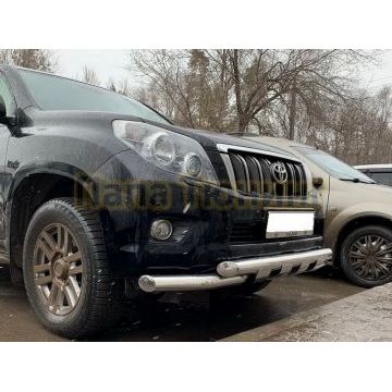 Защита переднего бампера (G) d76 Папа Тюнинг для Toyota Land Cruiser Prado 150 2010-2014