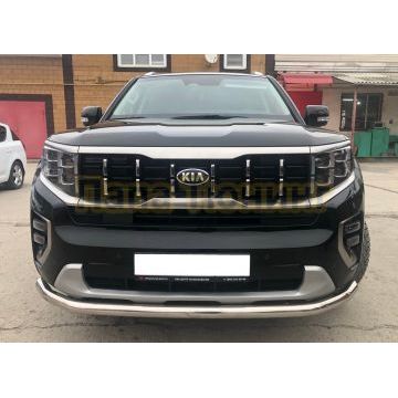 Защита переднего бампера d60 Папа Тюнинг для Kia Mohave 2021-