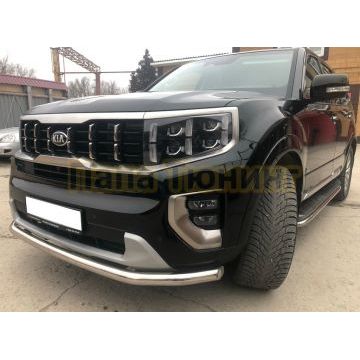 Защита переднего бампера d60 Папа Тюнинг для Kia Mohave 2021-