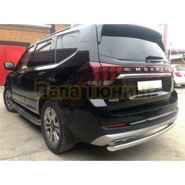 Защита заднего бампера (кроме Корейских производителей авто) d60 Папа Тюнинг для Kia Mohave 2021-