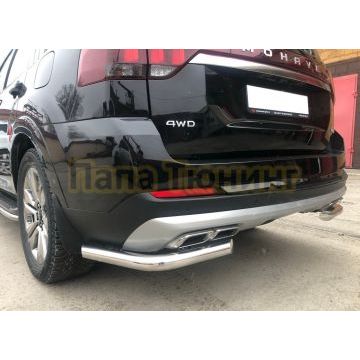 Защита заднего бампера угловая (кроме Корейских производителей авто) d60 Папа Тюнинг для Kia Mohave 2021-