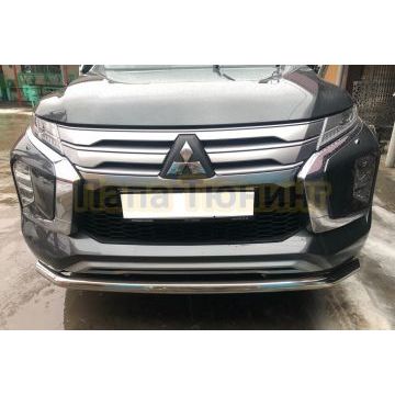 Защита переднего бампера d60 Папа Тюнинг для Mitsubishi Pajero Sport 2021-