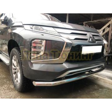 Защита переднего бампера d60 Папа Тюнинг для Mitsubishi Pajero Sport 2021-