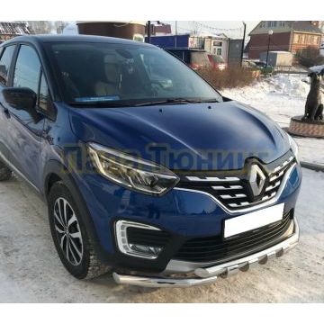 Защита переднего бампера G 60/60 Папа Тюнинг для Renault Kaptur 2020-
