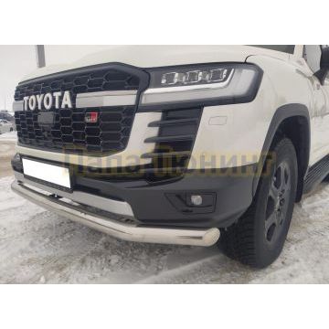 Защита переднего бампера Папа Тюнинг d76 для Toyota Land Cruiser 300 GR Sport 2021-