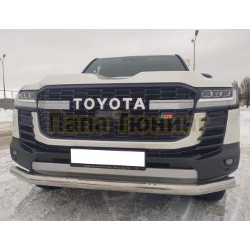 Защита переднего бампера Папа Тюнинг d76 для Toyota Land Cruiser 300 GR Sport 2021-