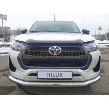 Защита переднего бампера Папа Тюнинг d76 для Toyota Hilux 2020-