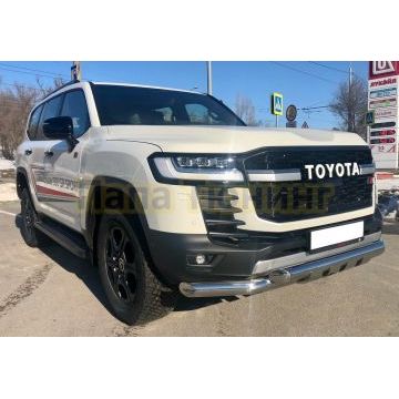Защита переднего бампера (G) Папа Тюнинг d76 для Toyota Land Cruiser 300 GR Sport 2021-