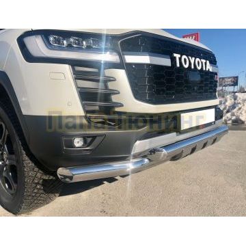 Защита переднего бампера (G) Папа Тюнинг d76 для Toyota Land Cruiser 300 GR Sport 2021-