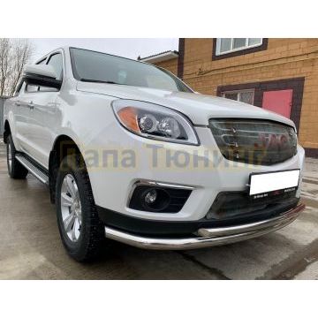Защита переднего бампера двойная Папа Тюнинг d60/42 для JAC T6