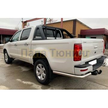 Защита заднего бампера уголки Папа Тюнинг d60 для JAC T6