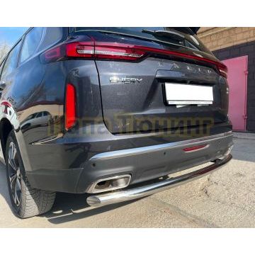 Защита заднего бампера d60 Папа Тюнинг для CheryExeed VX 2022-