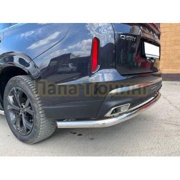 Защита заднего бампера угловая большая d60 Папа Тюнинг для CheryExeed VX 2022-