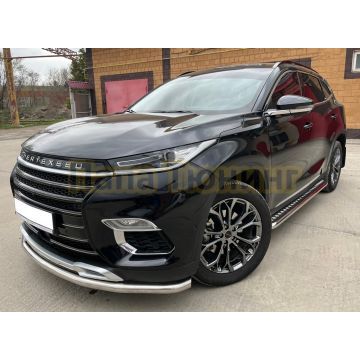 Защита переднего бампера ПапаТюнинг d53 для CheryExeed TXL 2020-