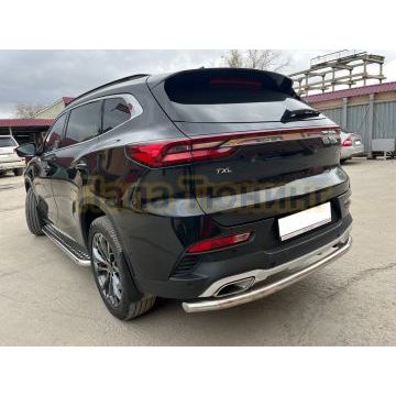 Защита заднего бампера ПапаТюнинг d53 для CheryExeed TXL 2020-