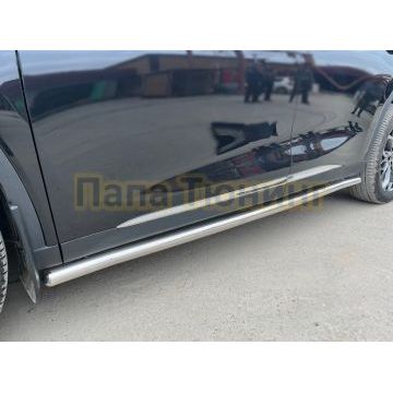 Защита штатного порога труба d60 Папа Тюнингдля Exeed TXL 2021-