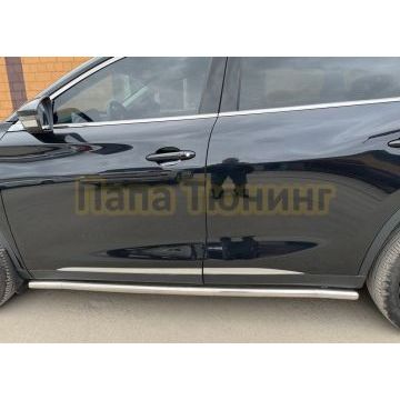 Защита штатного порога труба d60 Папа Тюнингдля Exeed TXL 2021-