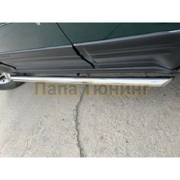 Защита порога труба d76 Папа Тюнинг для Hyundai Galloper 1995-2003