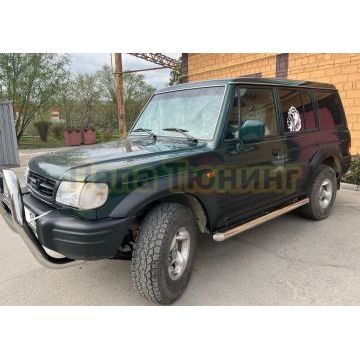 Защита порога труба d76 Папа Тюнинг для Hyundai Galloper 1995-2003