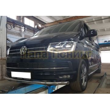 Защита переднего бампера d60 для Volkswagen T6 (2015-2020)