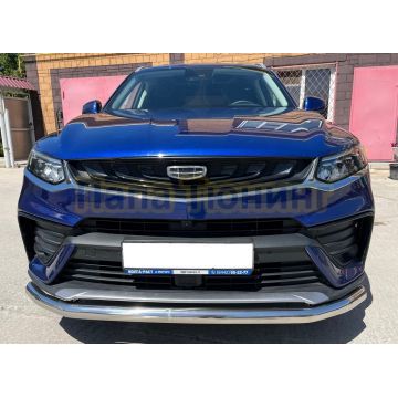 Защита переднего бампера d60 Папа Тюнинг для Geely Tugella 2021-
