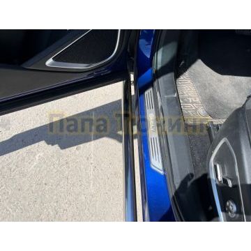 Защита штатного порога труба d60 Папа Тюнинг для Geely Tugella 2021-