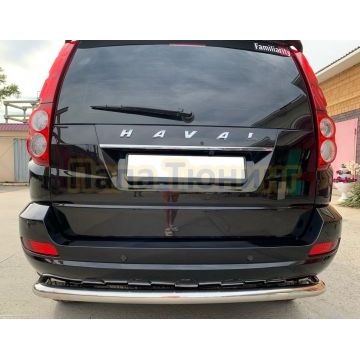 Защита заднего бампера угловая большая d60 Папа Тюнинг для Haval H5 2020-2024