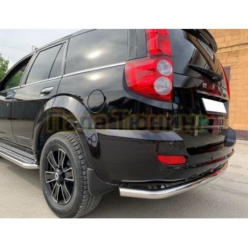 Защита заднего бампера угловая большая d60 Папа Тюнинг для Haval H5 2020-2024