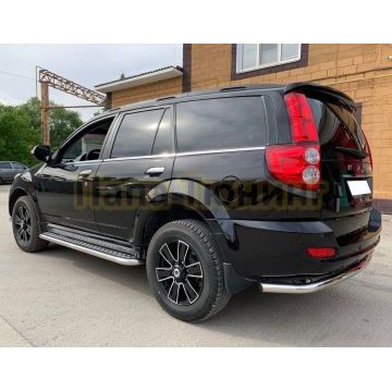 Защита заднего бампера угловая большая d60 Папа Тюнинг для Haval H5 2020-2024