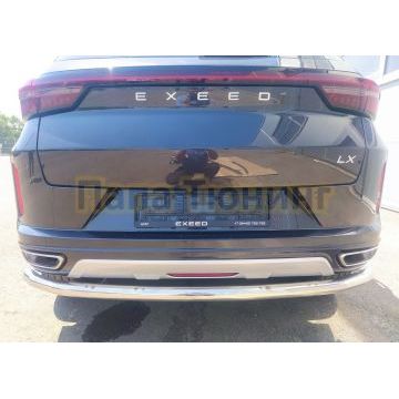 Защита заднего бампера d60 Папа Тюнинг для CheryExeed LX 2022-