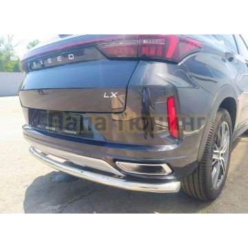 Защита заднего бампера d60 Папа Тюнинг для CheryExeed LX 2022-