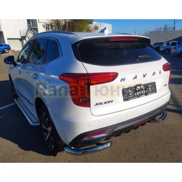 Защита заднего бампера  угловая d60 Папа Тюнинг для Haval Jolion 2021-