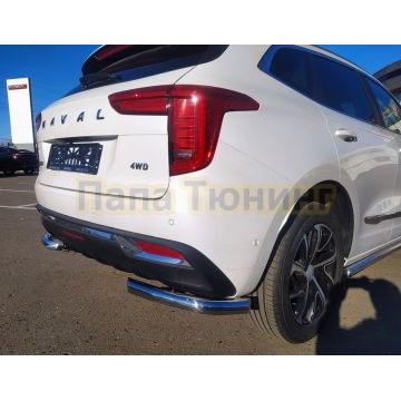 Защита заднего бампера  угловая d60 Папа Тюнинг для Haval Jolion 2021-