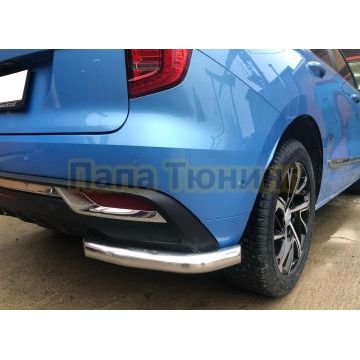 Защита заднего бампера  угловая d60 Папа Тюнинг для Haval Jolion 2021-