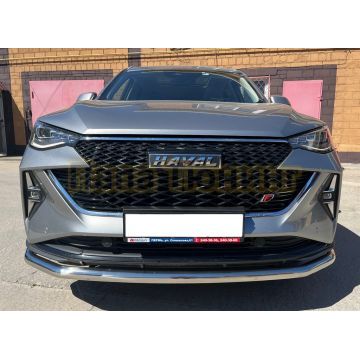 Защита переднего бампера с подгибами Папа Тюнинг d60 для Haval F7 2022-