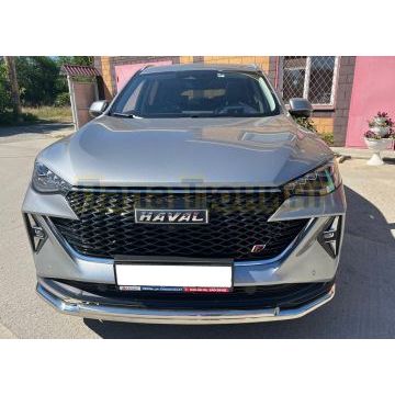 Защита переднего бампера с подгибами Папа Тюнинг d60/42 для Haval F7 2022-