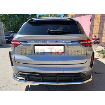 Защита заднего бампера угловая большая Папа Тюнинг d60 для Haval F7 2022-