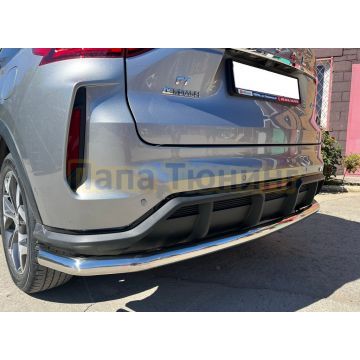 Защита заднего бампера угловая большая Папа Тюнинг d60 для Haval F7 2022-
