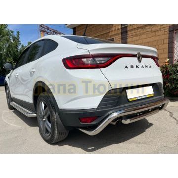 Защита заднего бампера скоба + труба d60 для Renault Arkana 2019-