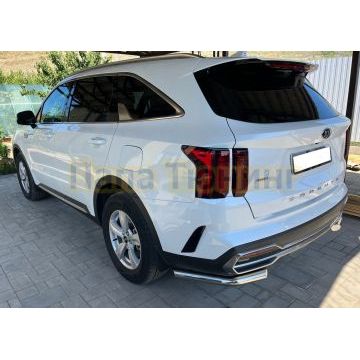Защита заднего бампера угловая d60 для Kia Sorento 2020-