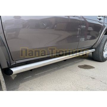 Защита штатного порога d76 для Mitsubishi L200 2015-2019